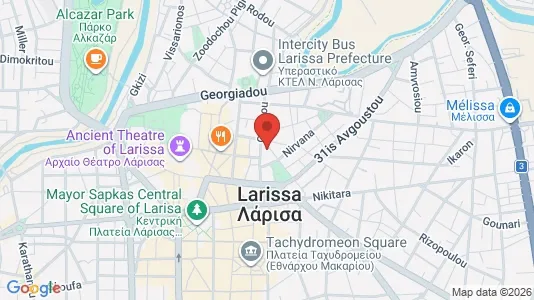 Apartments for rent i Larissa - kort over placeringen