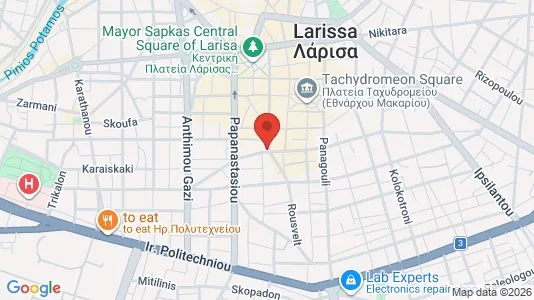 Apartments for rent i Larissa - kort over placeringen
