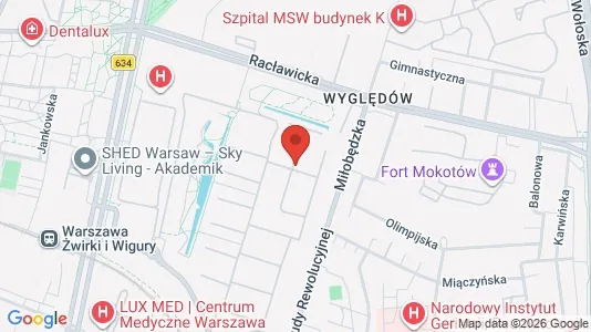 Apartments for rent i Warszawa Mokotów - kort over placeringen