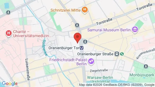 Apartments for rent i Berlin Mitte - kort over placeringen