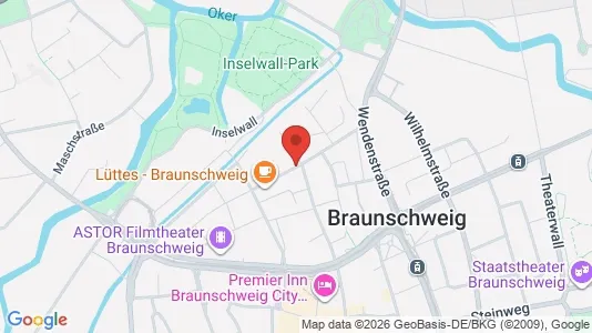 Apartments for rent i Braunschweig - kort over placeringen