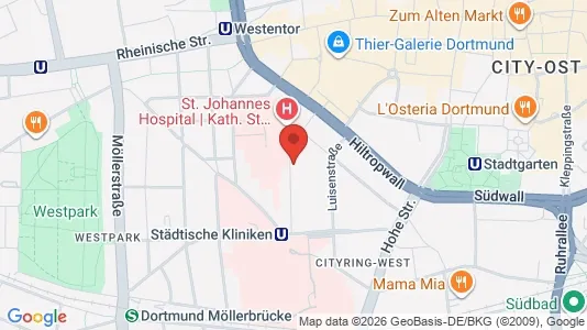 Apartments for rent i Dortmund - kort over placeringen
