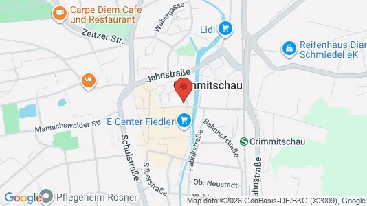 Apartments for rent i Zwickau - kort over placeringen