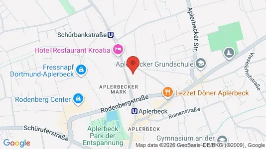 Apartments for rent i Dortmund - kort over placeringen