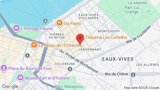 Apartments for rent i Geneva EAUX-VIVES - kort over placeringen