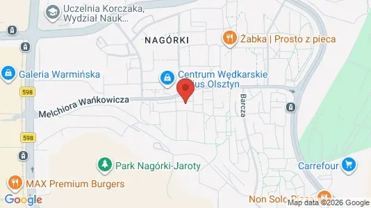 Apartments for rent i Olsztyn - kort over placeringen