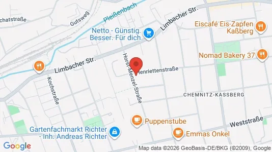 Apartments for rent i Chemnitz - kort over placeringen