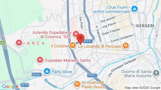 Rooms for rent i Cosenza - kort over placeringen