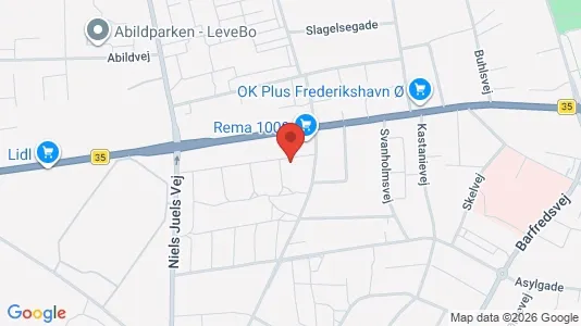 Apartments for rent i Frederikshavn - kort over placeringen