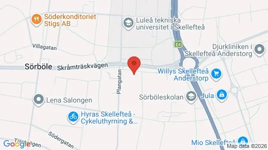 Apartments for rent i Skellefteå - kort over placeringen