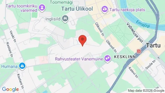 Apartments for rent i Tartu - kort over placeringen