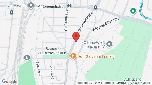 Apartments for rent i Leipzig - kort over placeringen