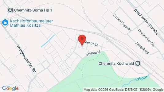 Apartments for rent i Chemnitz - kort over placeringen