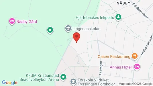Rooms for rent i Kristianstad - kort over placeringen