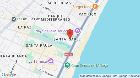 Apartments for rent i Málaga - kort over placeringen