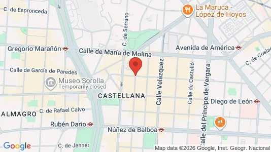 Apartments for rent i Madrid Salamanca - kort over placeringen