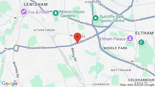 Houses for rent i London SE12 - kort over placeringen