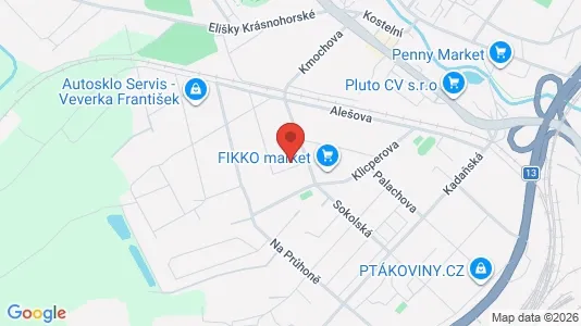 Apartments for rent i Chomutov - kort over placeringen
