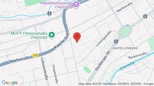 Apartments for rent i Chemnitz - kort over placeringen