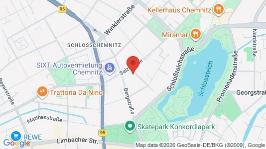 Apartments for rent i Chemnitz - kort over placeringen