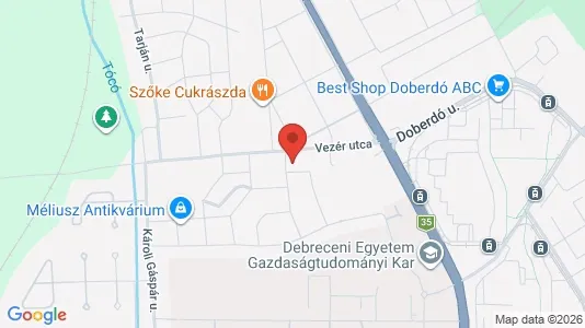 Apartments for rent i Debreceni - kort over placeringen