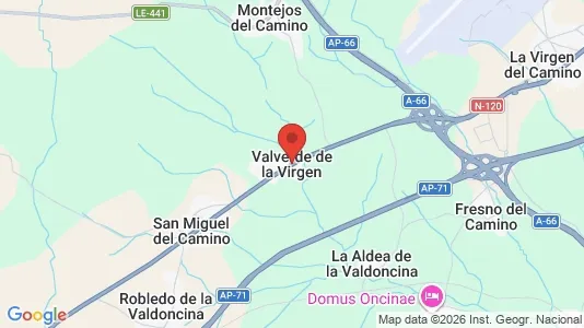 Houses for rent i Valverde de la Virgen - kort over placeringen