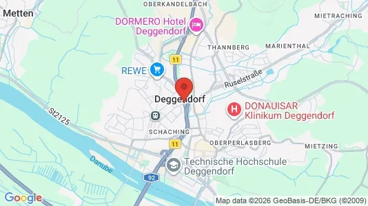 Apartments for rent i Deggendorf - kort over placeringen