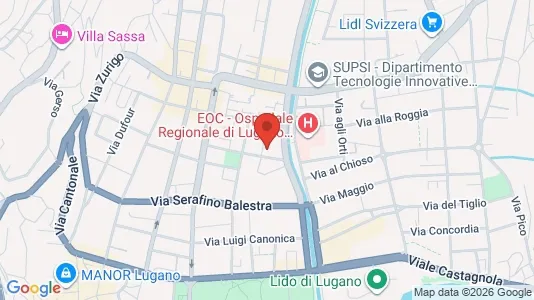 Apartments for rent i Lugano - kort over placeringen
