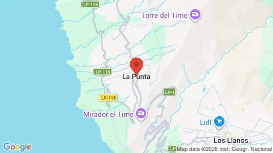 Rooms for rent i la Punta - kort over placeringen