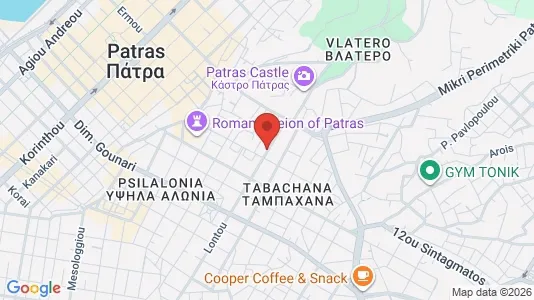 Apartments for rent i Patras - kort over placeringen