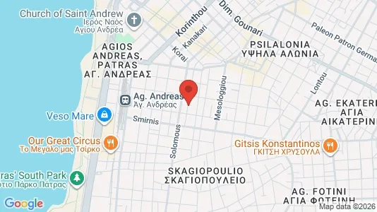 Apartments for rent i Patras - kort over placeringen