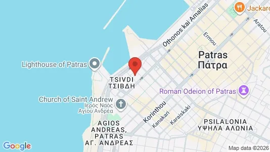 Apartments for rent i Patras - kort over placeringen