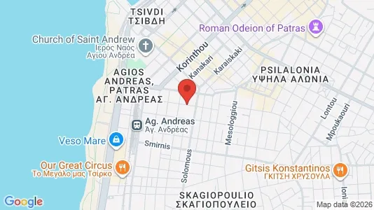 Apartments for rent i Patras - kort over placeringen