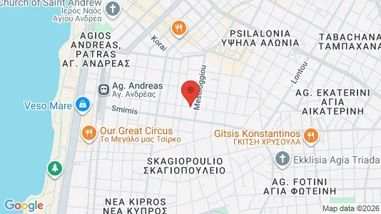 Apartments for rent i Patras - kort over placeringen