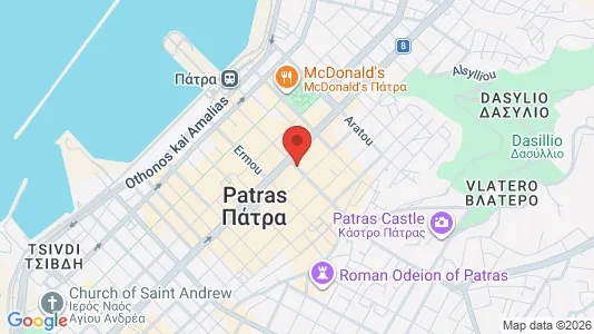 Apartments for rent i Patras - kort over placeringen