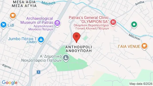 Apartments for rent i Patras - kort over placeringen