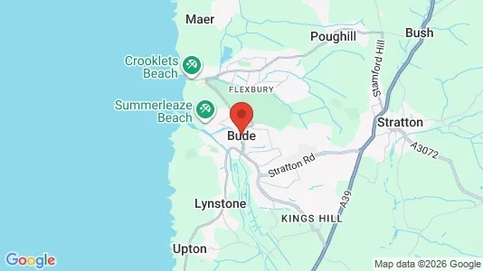 Apartments for rent i Bude - Cornwall - kort over placeringen