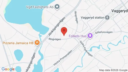 Apartments for rent i Vaggeryd - kort over placeringen