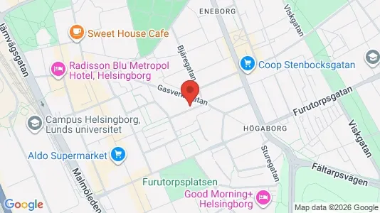 Apartments for rent i Helsingborg - kort over placeringen