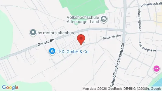 Apartments for rent i Altenburger Land - kort over placeringen