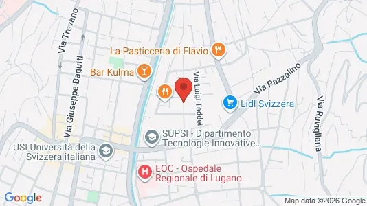 Apartments for rent i Lugano - kort over placeringen