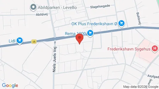 Apartments for rent i Frederikshavn - kort over placeringen