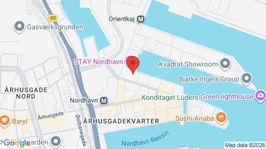Apartments for rent i Nordhavn - kort over placeringen