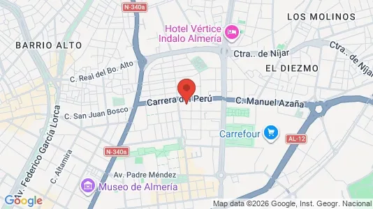 Apartments for rent i Almería - kort over placeringen