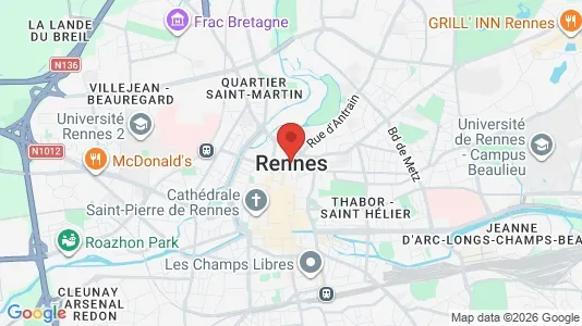 Apartments for rent i Rennes - kort over placeringen