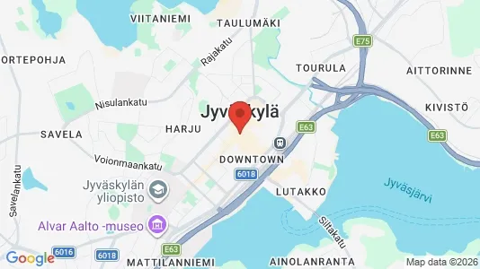 Houses for rent i Jyväskylä - kort over placeringen