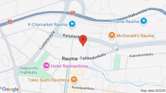 Apartments for rent i Rauma - kort over placeringen