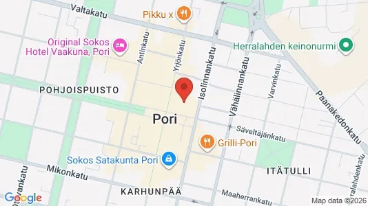 Apartments for rent i Pori - kort over placeringen