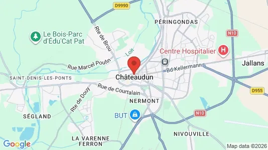 Apartments for rent i Châteaudun - kort over placeringen