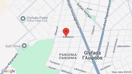 Apartments for rent i Glyfada - kort over placeringen